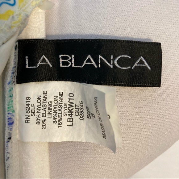 LA BLANCA One Piece Ruched Bathing Suit Size 8 - Picture 7 of 7